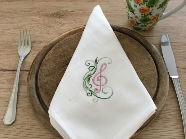 Serviette „Notenschlüssel“