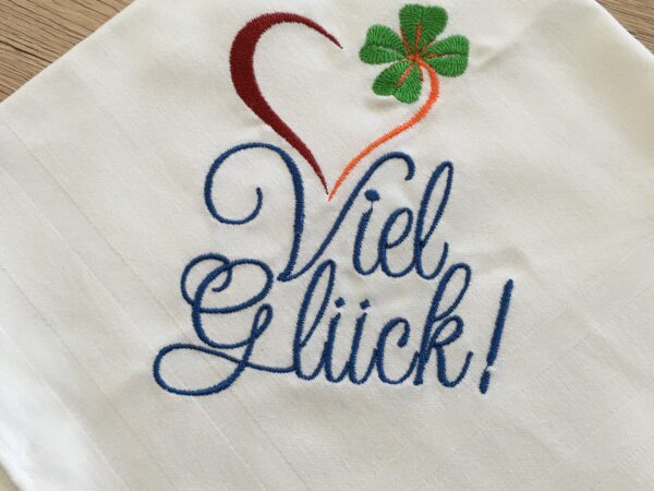 Serviette „Viel Glück“