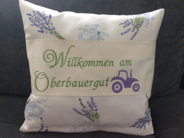 Polster „Willkommen am Oberbauergut“