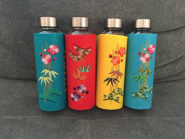 Trinkflasche „Kirschblüte & Bambus“