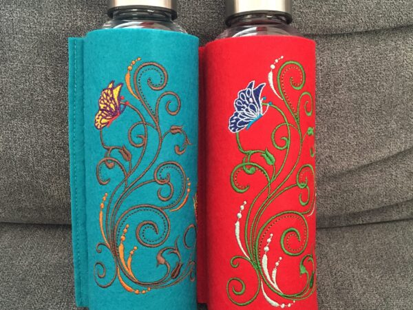 Trinkflasche „Ranke & Schmetterling“