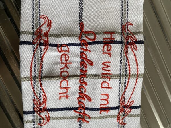 Handtuch „Mit Leidenschaft gekocht“