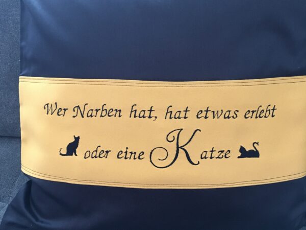Polster „Wer Narben hat“