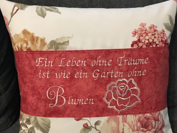 Polster „Ein Leben ohne Träume“