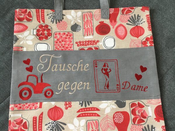 Tasche „Tausche gegen Dame“