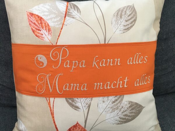 Polster „Papa kann alles, Mama macht alles“