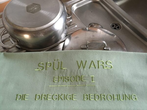 Geschirrtuch „Spül Wars“