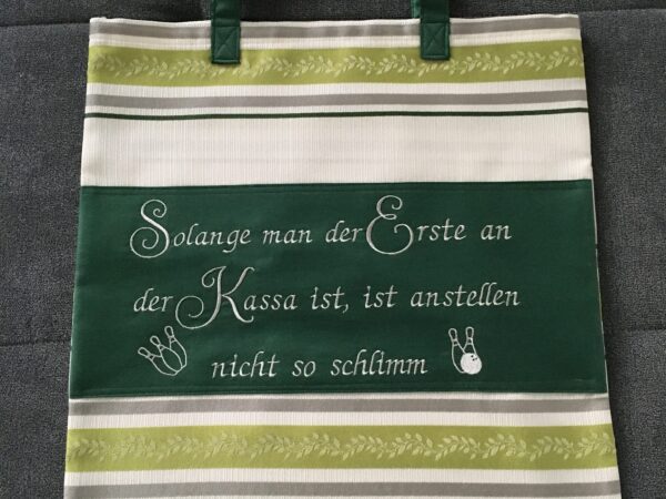 Tasche „Anstellen nicht so schlimm“