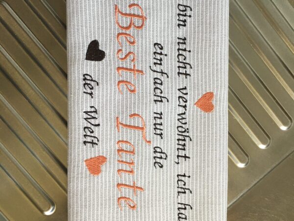 Handtuch „Beste Tante der Welt“